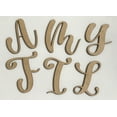 thumbnail image 2 of Unfinished Wood 14'' Casking Cream Letter X, Craft Wall Hanging, 2 of 5