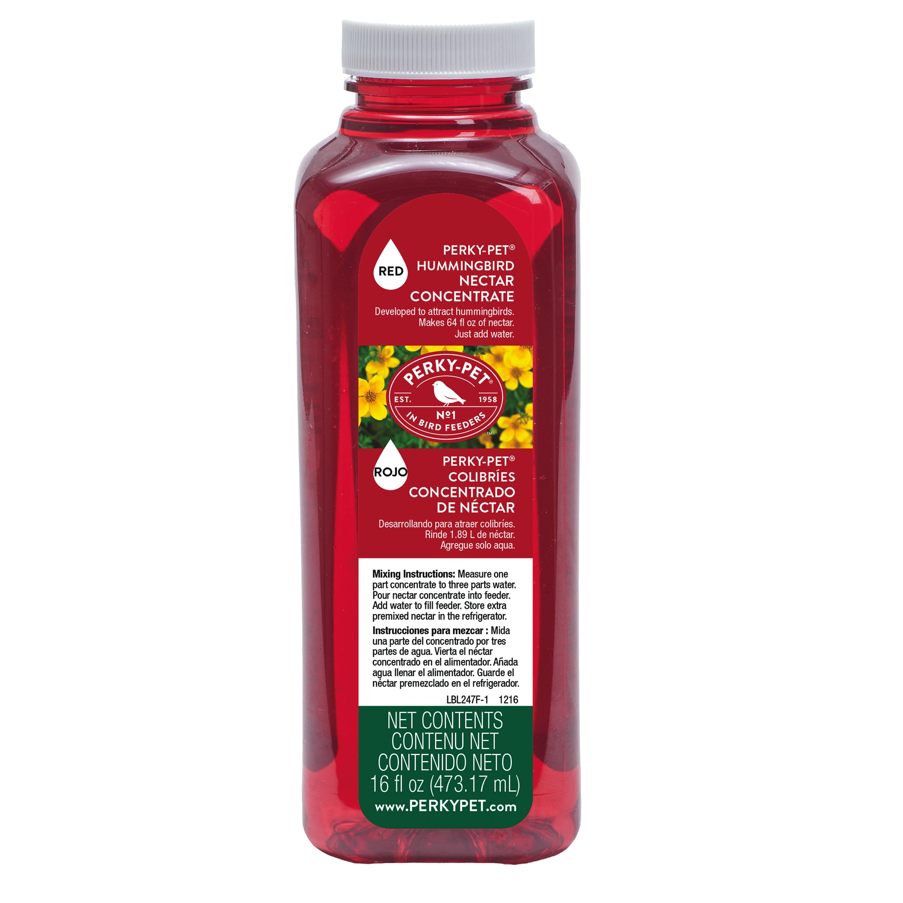 Perky Pet 16 Fl Oz Red Hummingbird Nectar Concentrate Walmart Com