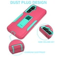 thumbnail image 5 of Xhy Samsung Galaxy A54 5G Case with Screen and Lens Protector and Magnetic Car Mount Kickstand Military Grade Full Body Double Layer Drop Rugged Durable for Galaxy A54 5G Phone - Rose Red&Green, 5 of 11