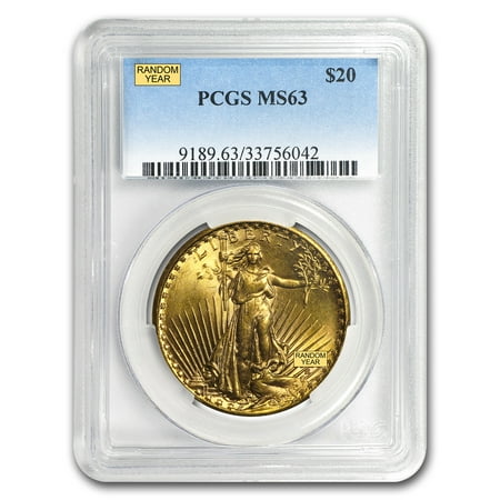 $20 Saint-Gaudens Gold Double Eagle MS-63 PCGS (Random)