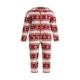thumbnail image 1 of Combinaisons Assorties pour la Famille Grenouillères à Capuche Fermeture Éclair Pyjama Imprimé Flocon de Neige, 1 of 9