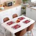 thumbnail image 3 of Grey Red Placemats Set of 4 12"x18" Geometric Stripe Placemats for Dining Table Indoor Outdoor Kitchen Geometry Table Mats Placemat Modern Art Abstract Decor Table Place Mats（No Glitter）, 3 of 4