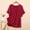 *Wine, variant on ClodeEU Women's Modal Crew Neck Ruffle Trim Short Sleeve T-Shirt,Loose Solid Color Casual Summer Top Beige,Women's Plus L