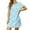 Blue, variant on Jgppe Nightgowns for Women Printed Short Sleeve Soft Pullover Nightshirt Comfy Sleepwear Dress