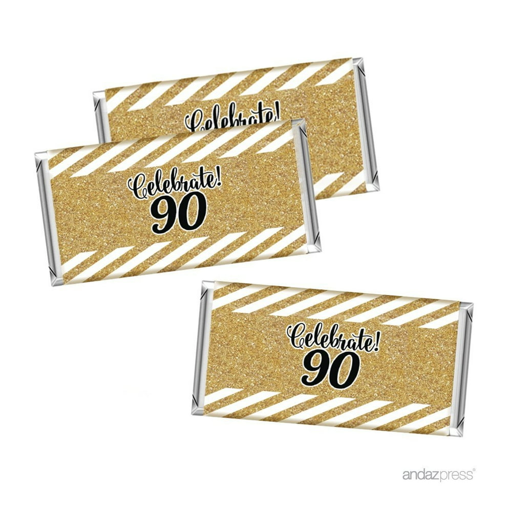 Milestone Hershey Bar Party Favor Labels Stickers, 90th Birthday or Anniversary, 10-Pack, Not ...