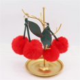 thumbnail image 3 of Cherry Keychain Bag Pendant Bag Accessory Plush Texture Key Holder Key Ornament Suitable for Gifting and Daily Use Wine Red, 3 of 4