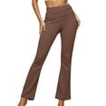 thumbnail image 2 of Flare Leggings for Women High Waisted Elastic Waist Bottom Lightweigh Long Dress Pants Travel Hiking Fall Stretch Yoga Work Pant, 2 of 5