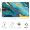 thumbnail image 3 of Blue and Gold Marble Wave Art Pattern Bathroom Rugs Mat,Non Slip Microfiber Bathroom Rug,Rubber Backing,Soft Bathroom Mats for Bathroom Floor,Tub and Shower,17x30in(43x75cm), 3 of 5