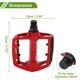 thumbnail image 4 of Pedal de bicicleta de aleación de aluminio universal con tiras reflectantes rojas, adecuado para ejes de 14mm, pedal de bicicleta antideslizante para BMX MTB bicicletas de carretera 1 par, 4 of 7