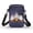 Monochrome Cat Parade, variant on HELLHERO Cat Lover Floral Wreath Crossbody Sling Bags 2 Zippers Adults for Casual Travel 4.33"x1.97"x7.09"