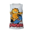 thumbnail image 4 of Cute Cartoon Garfield Funny Workout Gym Fitness Weightlifting Gift Tank Top-Small, 4 of 5