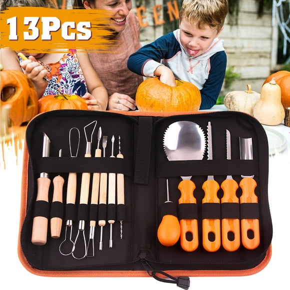 13 Pcs Stainless Steel Pumpkin Carving Kit Sculpt Tools Set for Halloween Crafts