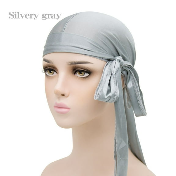 Satin Durag Headwear For Men And Women Two Piece Silk Do Rag Set