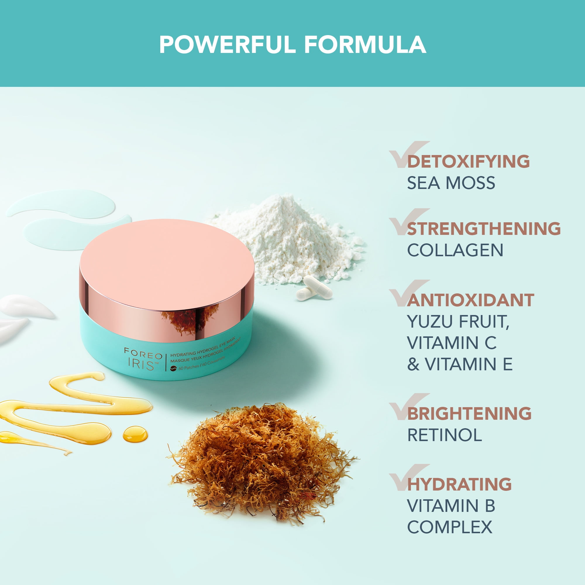 FOREO IRIS Hydrating Hydrogel Eye mask 60 pcs