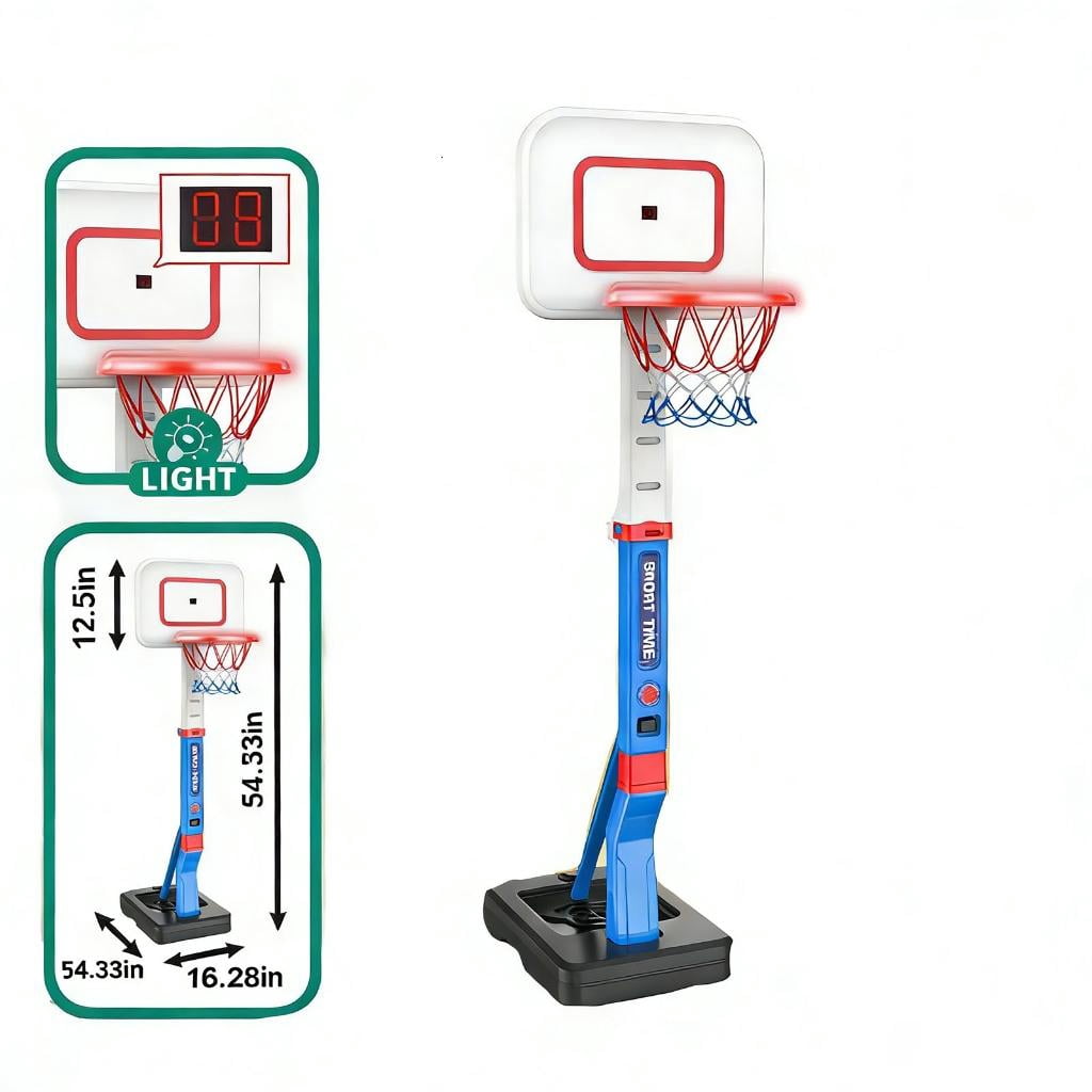 Yihuala Adjustable Basketball Goal Backboard Stand Basketball hoops Indoor Outdoor Toy Outdoor Sports Game Accessories