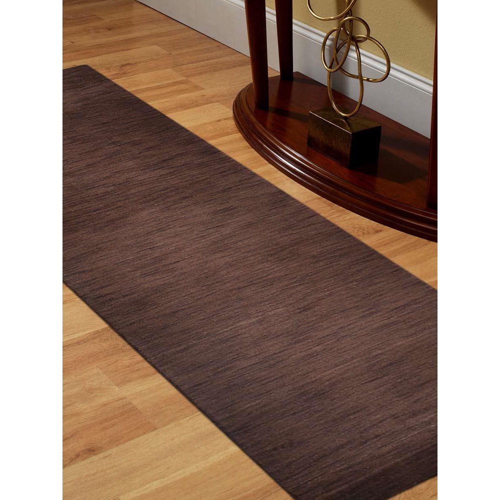 Rugsotic Carpets Hand Knotted Gabbeh Wool 2'6''x11' Runner Rug Solid