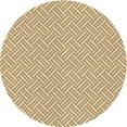thumbnail image 1 of Ahgly Company Indoor Round Patterned Cinnamon Brown Area Rugs, 3' Round, 1 of 6