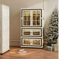 thumbnail image 4 of RAZXNAOR Stackable Storage Bins with Wheels, Collapsible Folding Storage Cabinets for Closet, Home Office Dorm Organizer Essential, 4 of 8