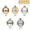 thumbnail image 3 of Every Day is Christmas Ornaments 35ct 70mm Christmas Ornaments, Shatterproof Christmas Tree Ornaments Set, Christmas Balls Decoration (Gold & Silver), 3 of 7