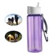 thumbnail image 1 of Botella de filtro de agua Sharpla purificador de agua sin BPA con filtro integrada de 4 para camping senderismo viajes emergencia mochilero supervivencia, 1 of 5