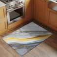 thumbnail image 2 of Rectangle Area Rugs 2 x 3 Ft, Grey Marble Non-Slip Residential Carpet, Modern Abstract Gold Ombre Aesthetic Art Indoor Crawling Mats Runner Rugs for Living Room/Dining Room/Bedroom, 2 of 8
