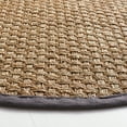 thumbnail image 3 of SAFAVIEH Natural Fiber Arbor Bordered Area Rug, Natural/Dark Gray, 8' x 8' Round - Coastal Design, Natural & Dark Grey, Seagrass, Ideal for Entryway, Kitchen, Living Room, Office, 3 of 11