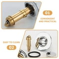 thumbnail image 3 of Bathroom Sink Stopper, Upgraded Brass Core Push Type Sink Stopper, Anti Clogging Drain Filter, Chrome, 3 of 10