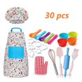 thumbnail image 2 of Kids Toys Baking Set Kids 30Pcs/Set Kids Baking Set Baking Tools Cooking Set Includes Kids Apron Chef Hat, 2 of 9