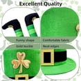 thumbnail image 6 of 2PC St. Patrick'S Day Hat With Shamrock Design, Fabric Material And Party Accessory For Costume, Parade And Festive Wear, 13.78X11.81In, 0.22Lb, 6 of 7