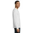 thumbnail image 3 of Gildan Classic Fit Men Long Sleeve T-Shirt, DryBlend Crewneck Tee, White, L, 3 of 6