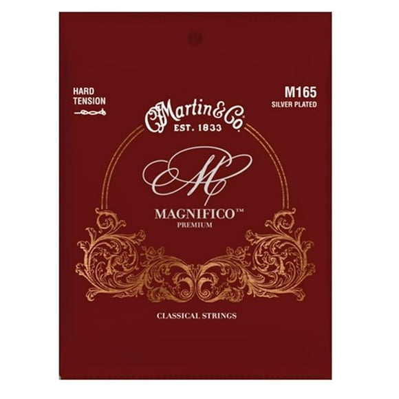Martin Strings M165-U Magnifico Premium Classical Guitar Strings, Hard Tension