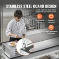 thumbnail image 6 of VEVOR Refrigerated Condiment Prep Station, 160 W Countertop Refrigerated Condiment Station, with 5 1/3 Pans & 4 1/6 Pans, 304 Stainless Body and PC Lid, Sandwich Prep Table with Stainless Guard, ETL, 6 of 9