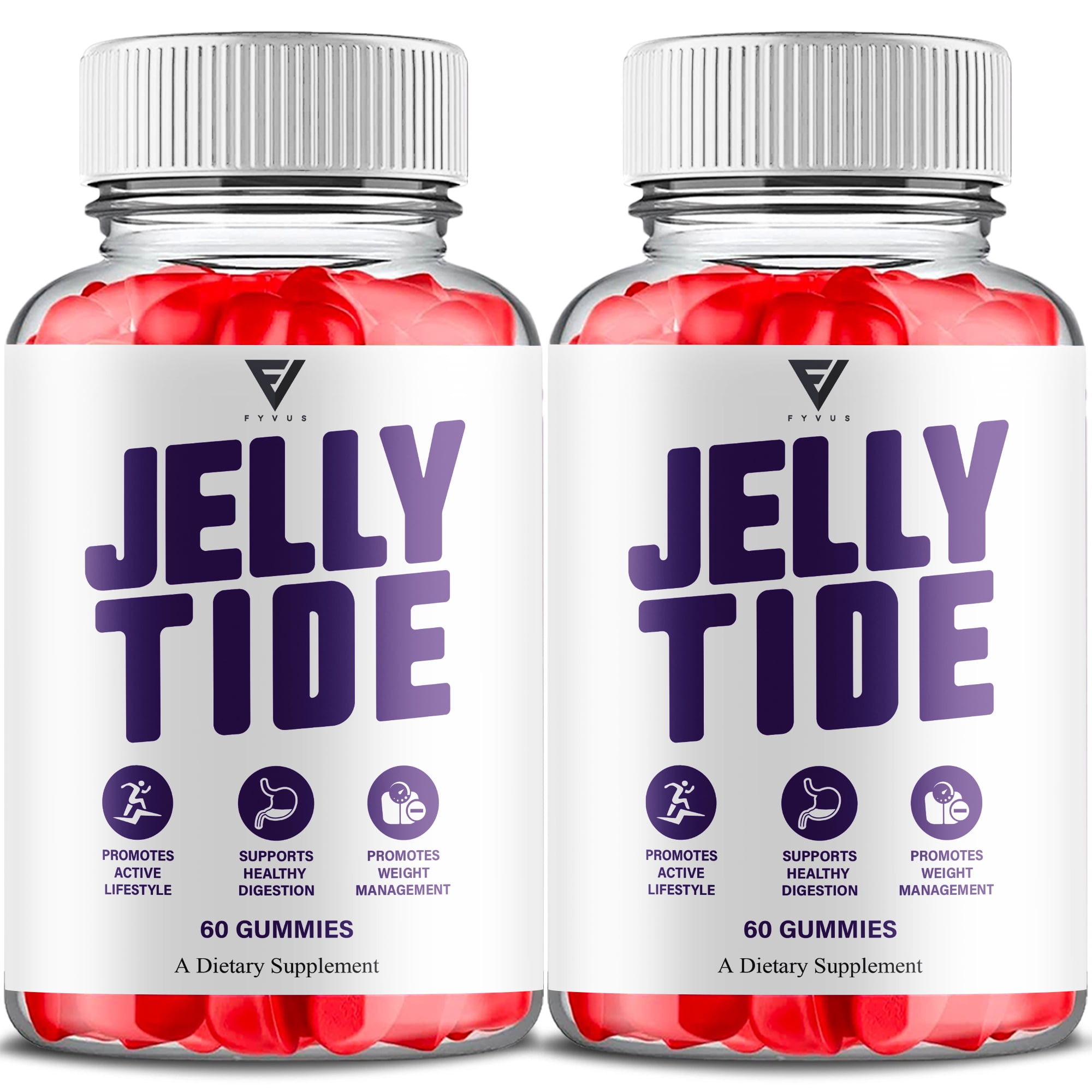 (2 Pack) Jelly Tide Gummies, Jelly Tide Weight Management Support (120 Gummies)