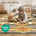 thumbnail image 4 of ODIKA Farmhouse Charcoal Cream Interlocking Geometric Bands Decorative for Playroom, Bedroom, Reading Nook, Pet Friendly & Kids Safe Play, 4 of 7