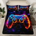 thumbnail image 2 of Homewish Modern Gamepad Boys Sheet Sets, Cartoon Game Controller Queen Fitted Sheet, 4pcs, 2 of 7