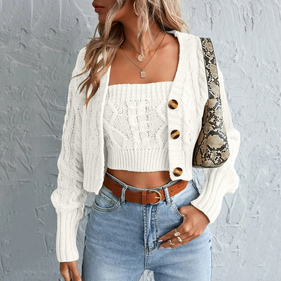 Aayomet Cardigan For Women Plus Size Women's Casual Lightweight Open Front Cardigans Soft Draped Ruffles 3/4 Sleeve Cardigan Fall Dusters,White XL