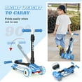 thumbnail image 5 of Sejoy Kids Kick Scooters 3- Wheel Light Up, Toddler Foldable Toy Scooter with Adjustable Removable Seat, Age 3+, Blue, 5 of 7
