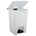 thumbnail image 2 of Indoor Utility Step-on Waste Container, Square, Plastic, 12 Gal, White, 2 of 3
