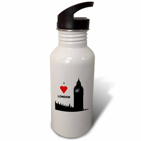 

3dRose I Love London Sports Water Bottle 21oz