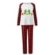 thumbnail image 2 of Conjuntos de pijamas navideños familiares a juego Grinch 2024, pijama de Grinch con parte superior y pantalones de pijama a cuadros, pijama de Grinch para niños y adultos para la familia, Mujer XXXL, 2 of 3