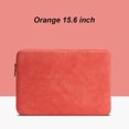 thumbnail image 1 of Funda para computadora portátil, cuero, impermeable, bolsa para computadora portátil, cremallera, funda para computadora a prueba de golpes, naranja, 15.6 pulgadas Scienceny EL002886-21, 1 of 2
