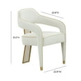 thumbnail image 5 of TOV Furniture Corralis Cream Linen Dining Chair with Gold Accents, 5 of 6