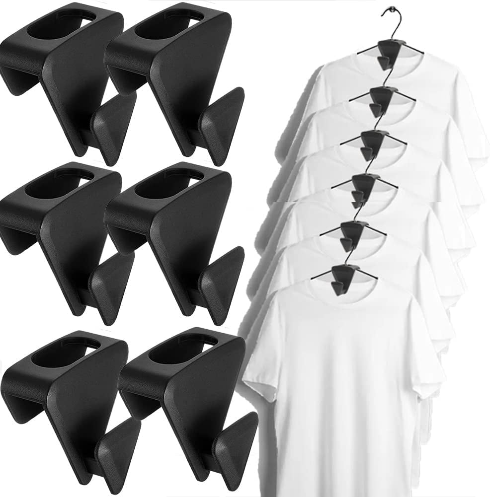 6 Pcs Space Triangles for Hangers, Hanger Hooks for As Seen on Tv, SpaceSaving Clothes Hanger