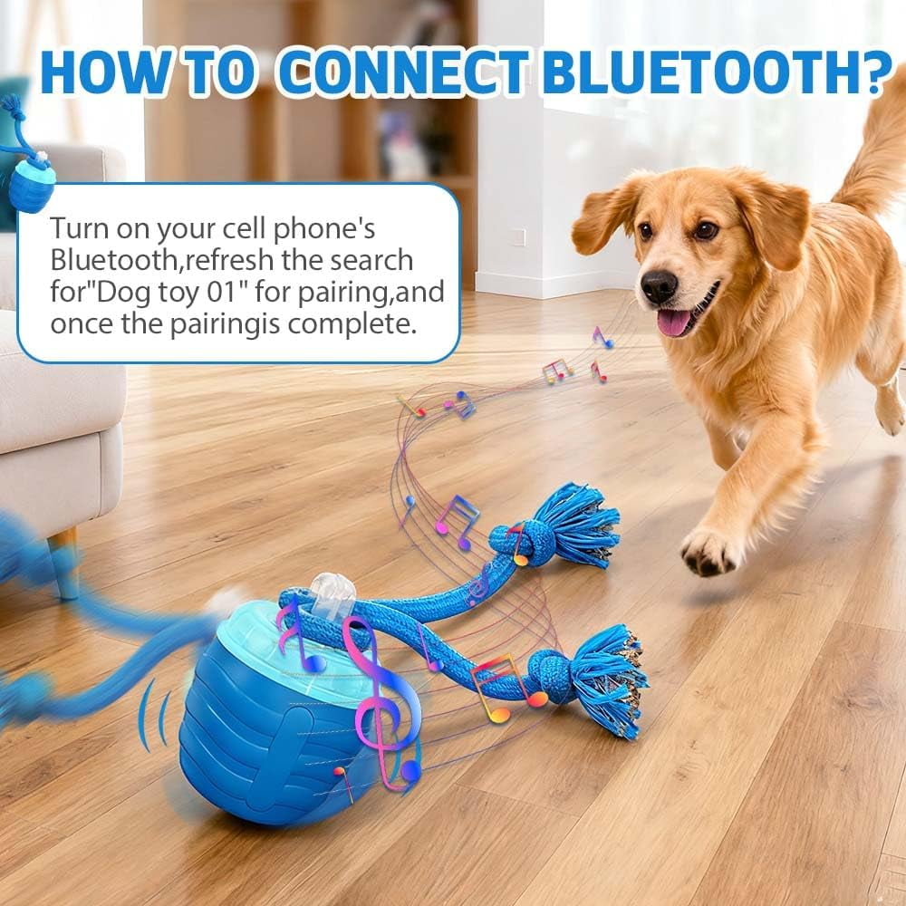 Interactive Dog Toys, 2026 New Upgraded Automatic Moving Dogs Toy Wicked Ball with Moving Bark Sound for Boredom Training Keep Them Busy