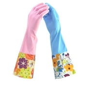 G & F Products Household Grip Gloves Latex Free Cleaning Gloves, Soft Lining Long Cuff 15", 2 Pair