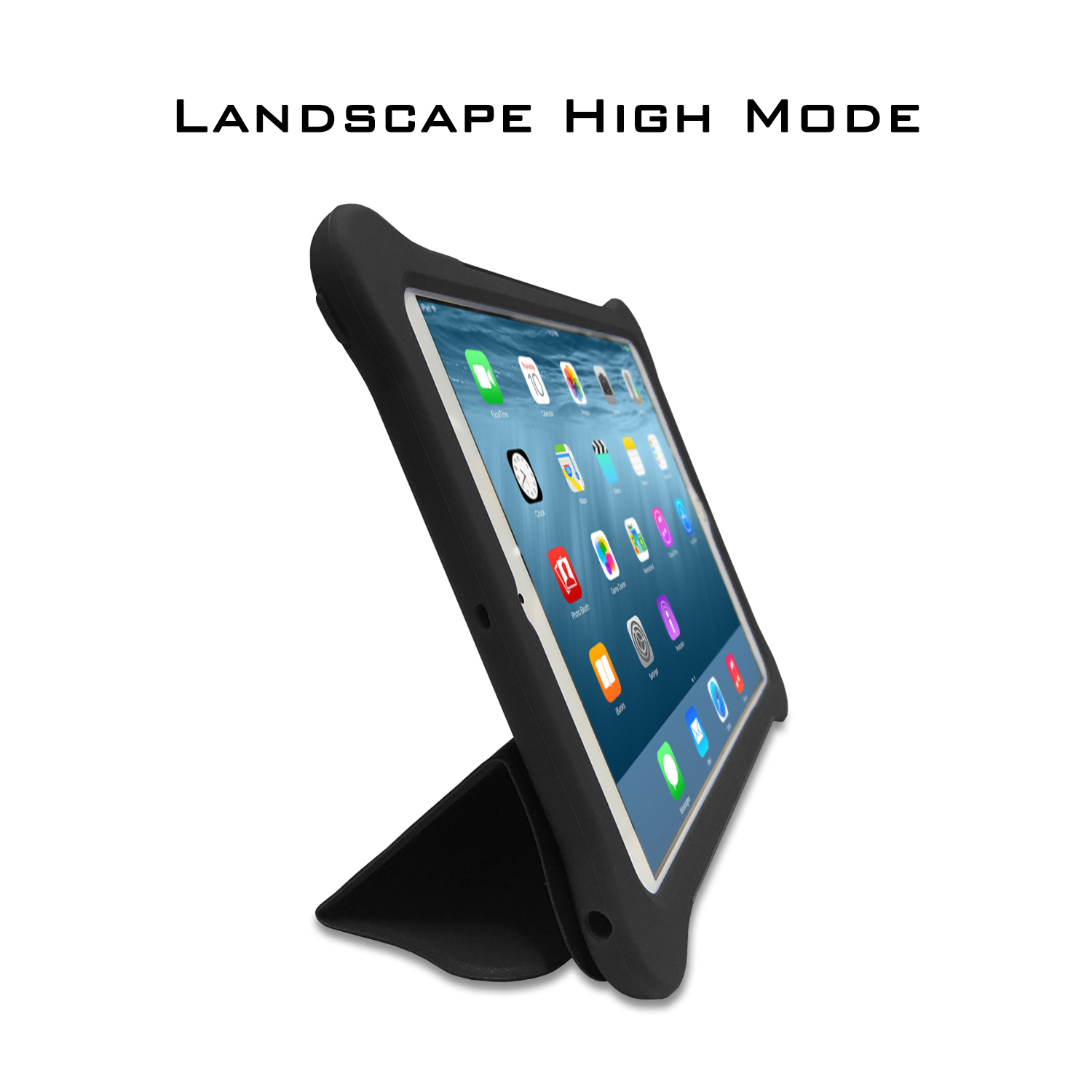 ME 3-In-1 Bumper-Case-Stand with Smart Tri-Fold Cover for New iPad 9.7-inch (5th Generation - 2017 release) - Black