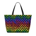 thumbnail image 2 of Xecao Dragon Scales for versatile beach bag for women includes zipper pockets and waterproof material, ideal for vacations and adventures., 2 of 7