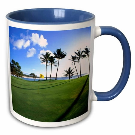 3dRose Kaluakoi Golf Course, Molokai, Hawaii - US12 DPB0082 - Douglas Peebles - Two Tone Blue Mug,
