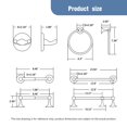 thumbnail image 2 of Agkxhdec Juego De Accesorios De Baño De 4 Piezas: Juego De Accesorios De Baño Cromado Barra Para Toallas Anillo Para Toallas Soporte Para Papel Higiénico Gancho Para Bata Montado En La Pared Instalaci, 2 of 5