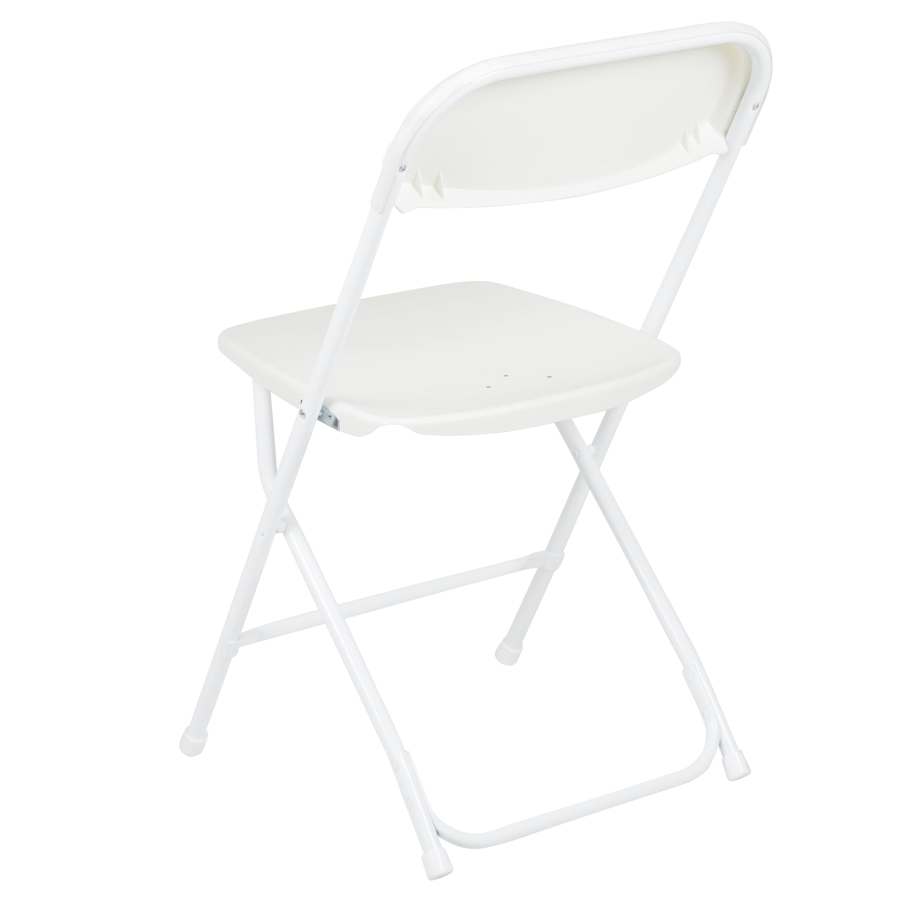 Flash Furniture Hercules Series Plastic Folding Chair White - 4 Pack 650LB Weight Capacity Comfortable Event Chair-Lightweight Folding Chair